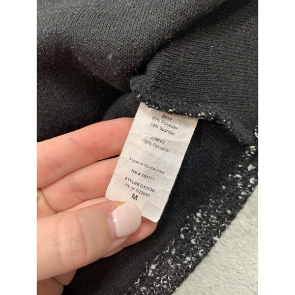 Hailey 23 Womens Medium Black Sparkle A-Line Dress Short Sleeve Zippered Back - Picture 4 of 9